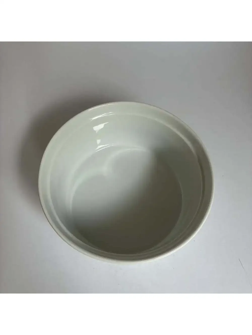 Vintage Apilco France 7.5” White Porcelain Ribbed Souffle Baking Dish